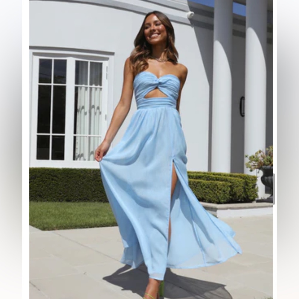 Hello Molly Light Blue Maxi Dress